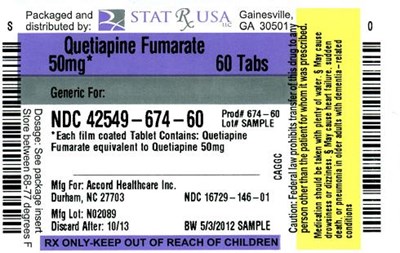 Quetiapine Fumarate 50mg Label  Image (Quetiapine Fumarate 50mg Label  42549)